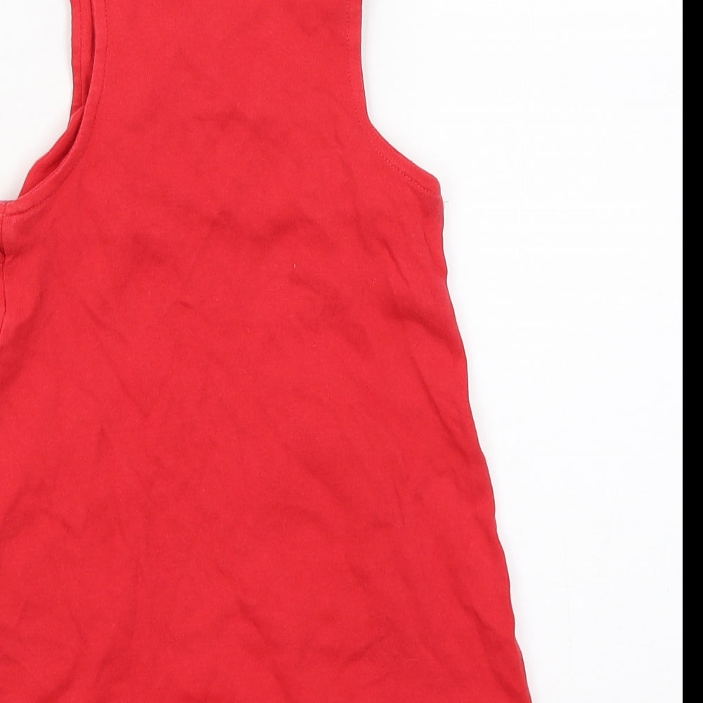 world of eric carle Girls Red   Tank Dress  Size 9-12 Months