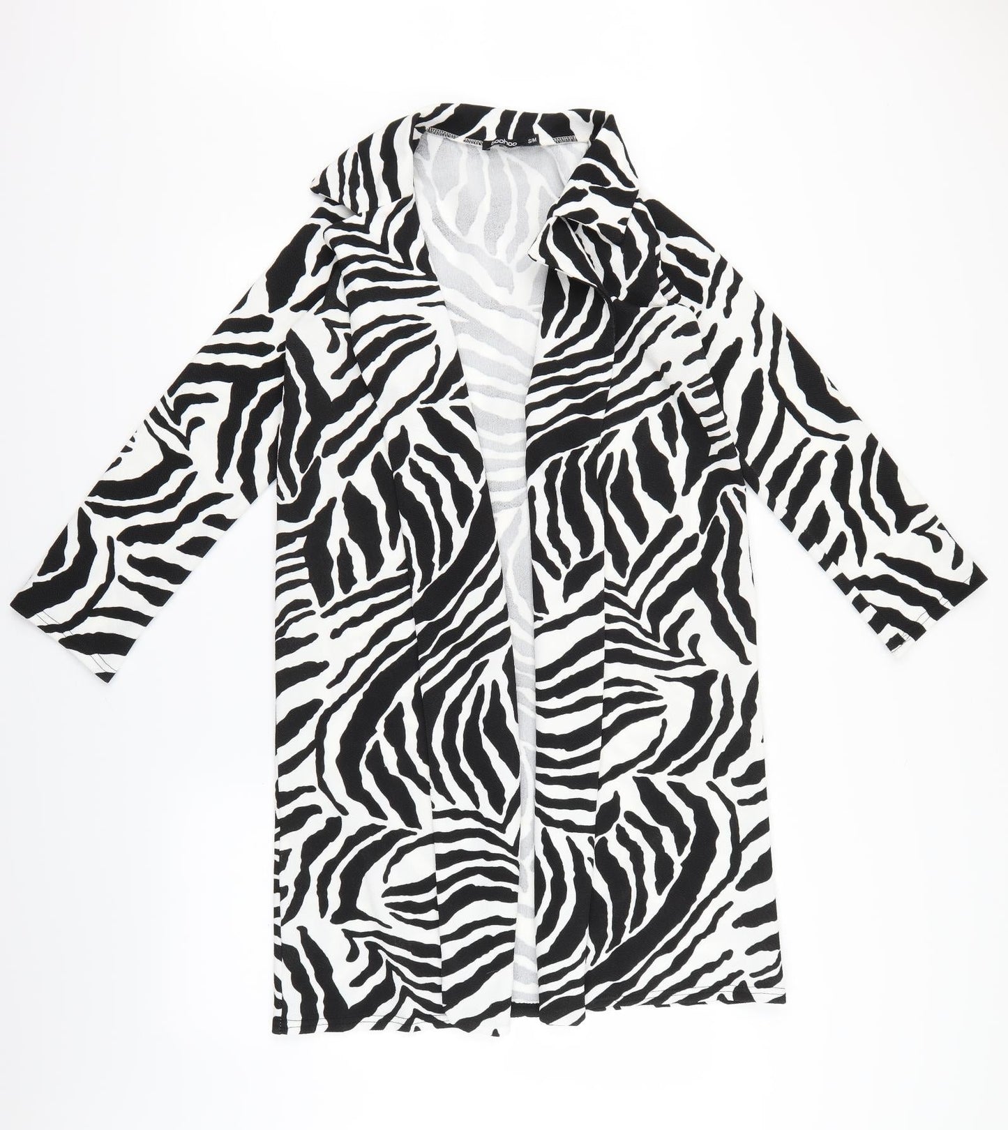 Boohoo Womens Beige Animal Print  Jacket Blazer Size M