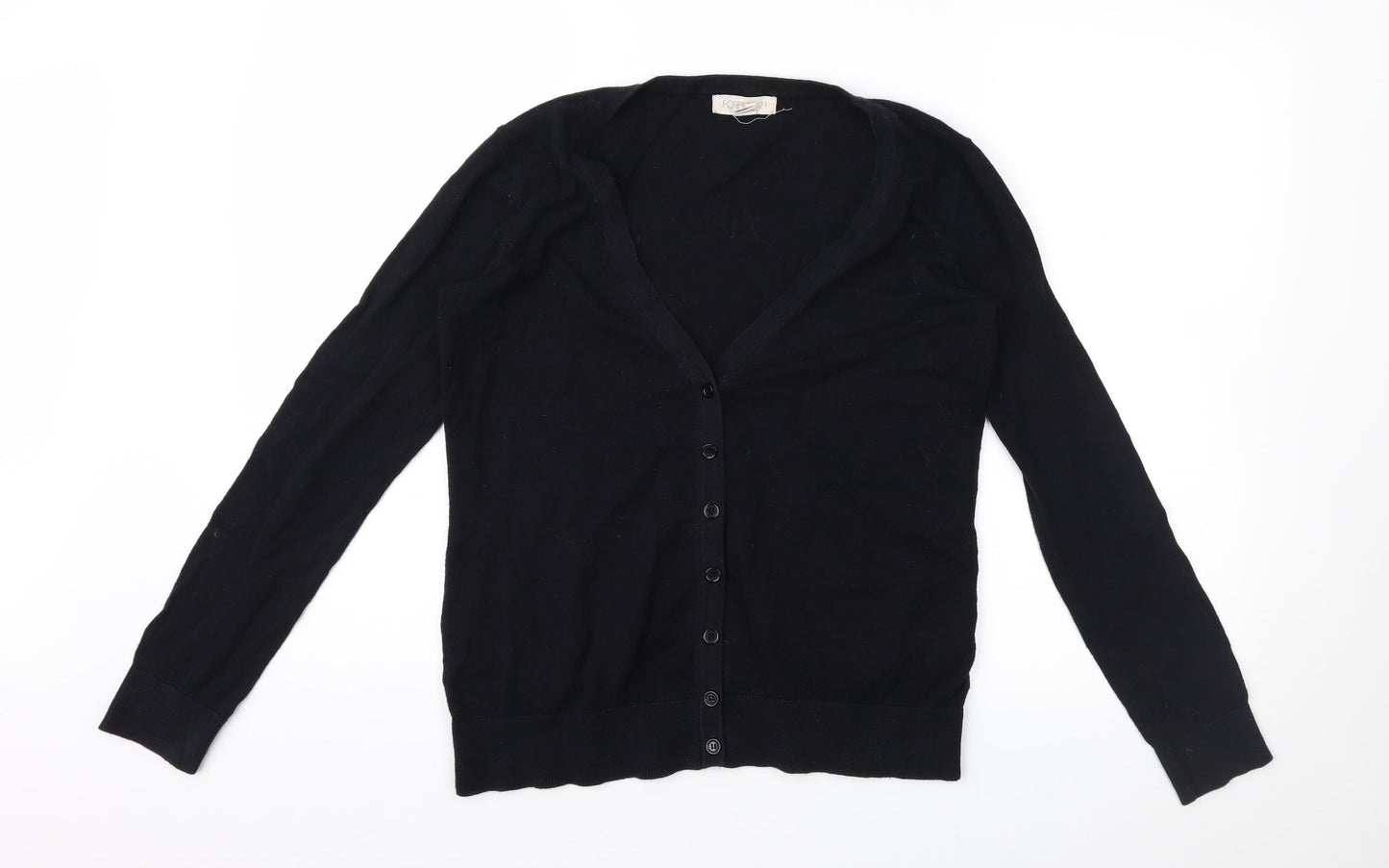 FOREVER 21 Womens Black Houndstooth  Cardigan Jumper Size 10