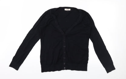 FOREVER 21 Womens Black Houndstooth  Cardigan Jumper Size 10