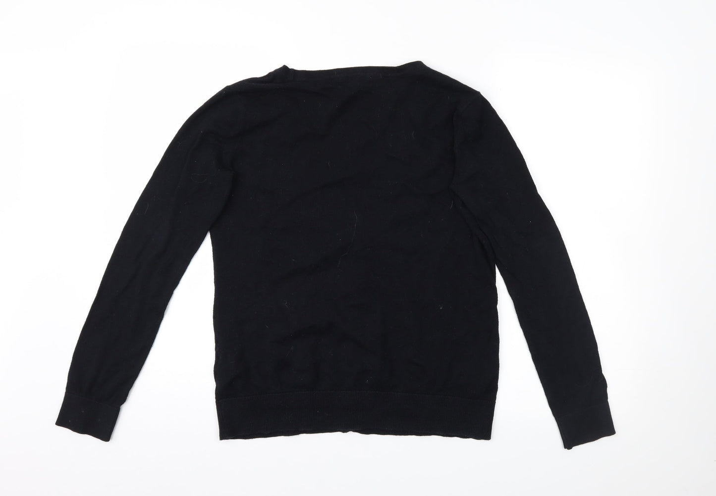 FOREVER 21 Womens Black Houndstooth  Cardigan Jumper Size 10
