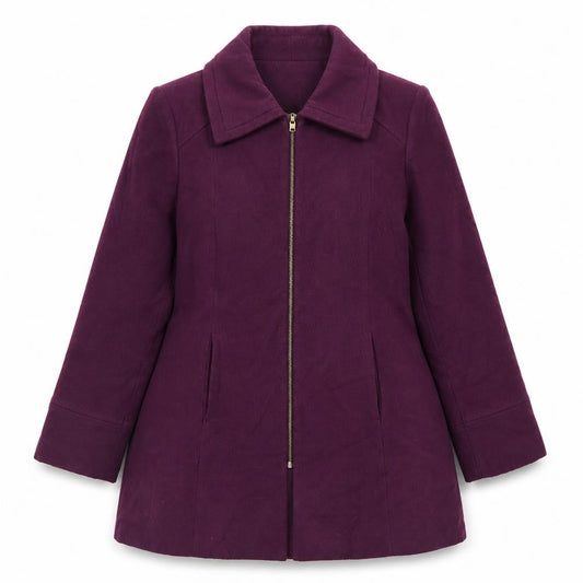 Bonmarché Womens Purple Overcoat Blazer Size 16