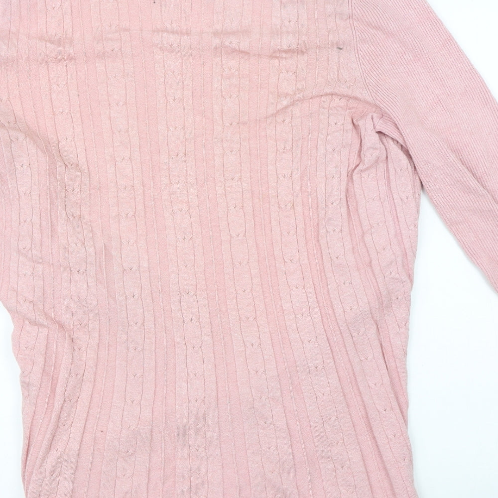 BM Womens Pink   Cardigan Jumper Size M