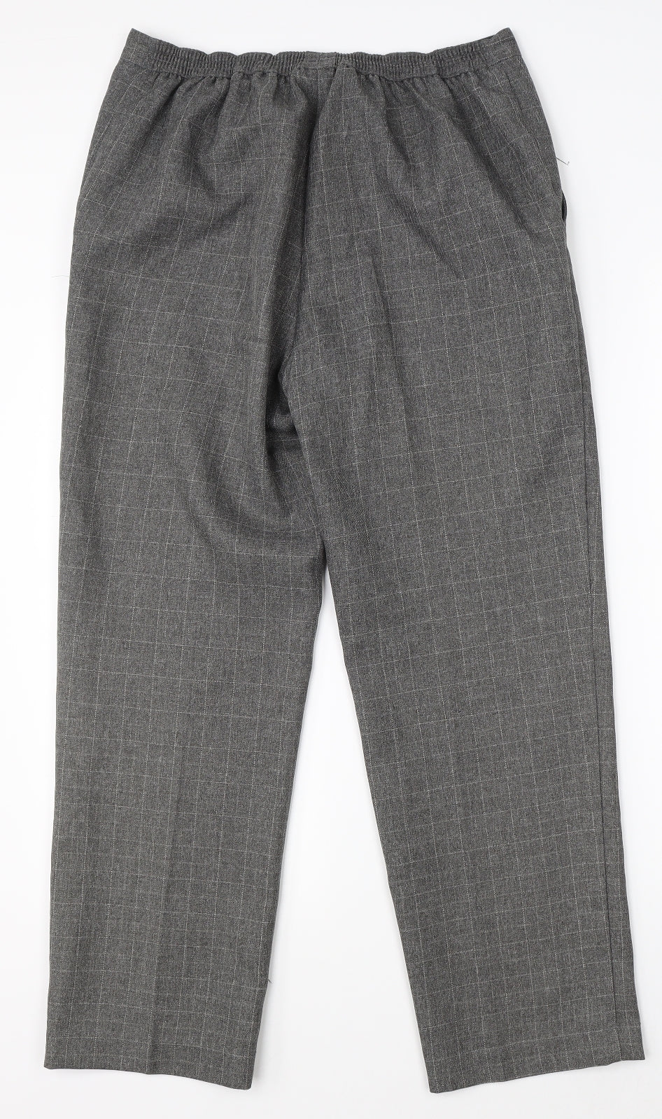 EWM Womens Grey Check  Trousers  Size 12 L26 in
