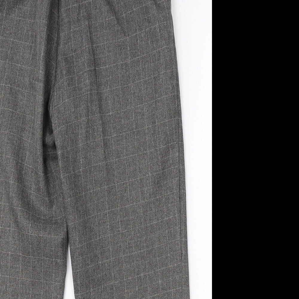 EWM Womens Grey Check  Trousers  Size 12 L26 in