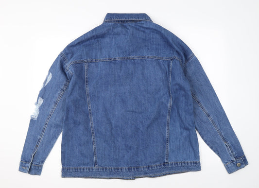Boohoo Womens Blue  Denim Jacket  Size 6