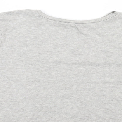 Womens UK Size 8 River Island Grey Basic T-Shirt