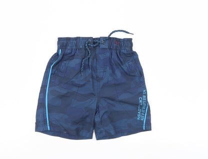 George Boys Blue Camouflage  Bermuda Shorts Size 4-5 Years