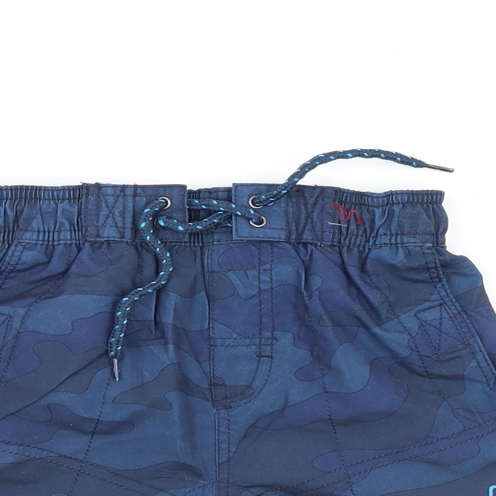 George Boys Blue Camouflage  Bermuda Shorts Size 4-5 Years