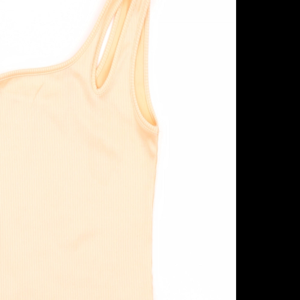 Divided Womens Orange   Bodysuit One-Piece Size S