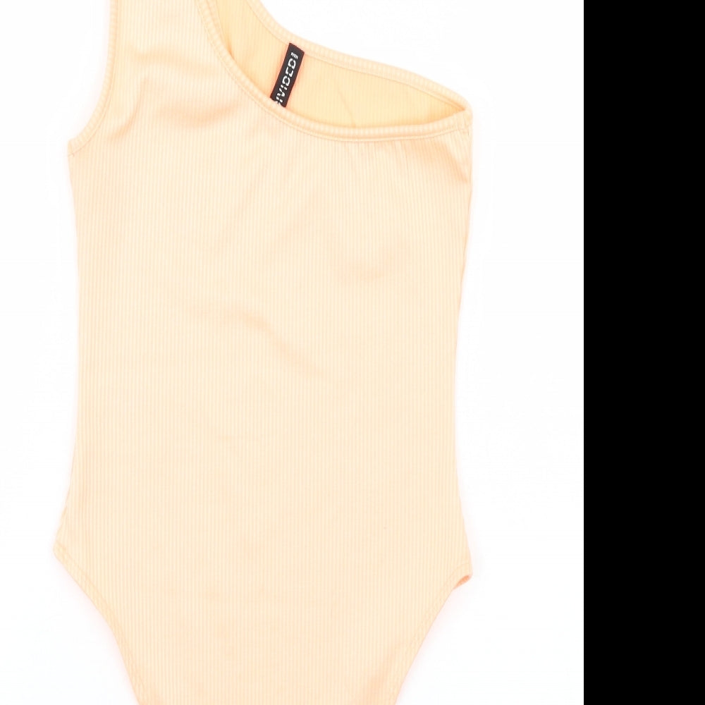 Divided Womens Orange   Bodysuit One-Piece Size S