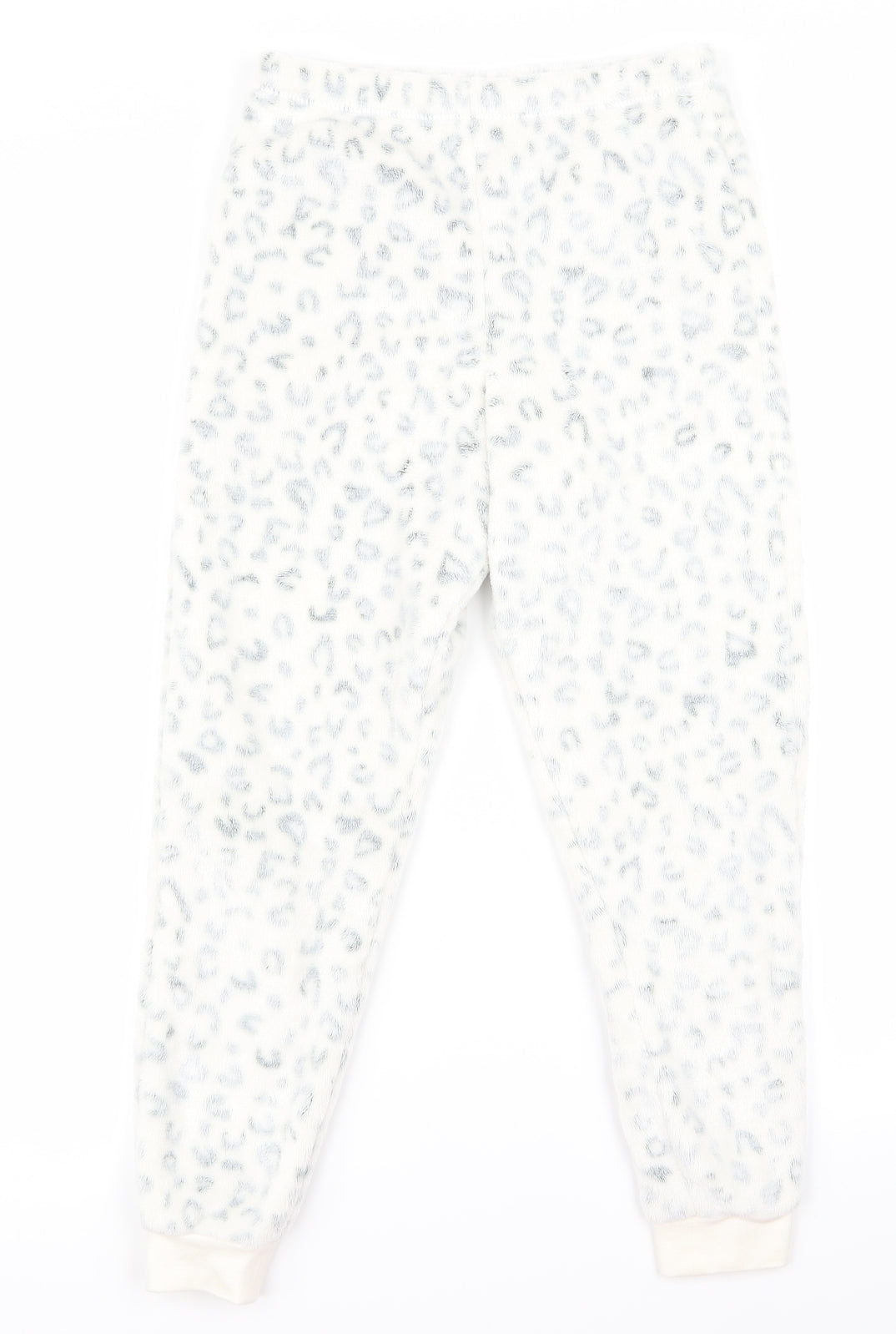 Preworn Girls White   Jogger Trousers Size 7 Years