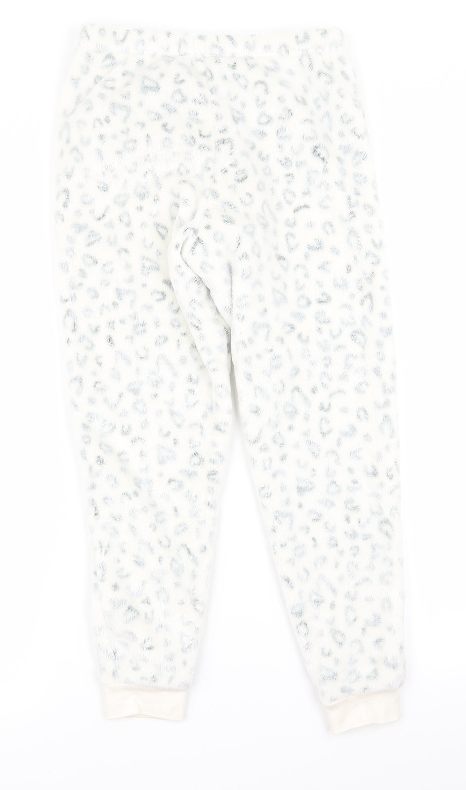 Preworn Girls White   Jogger Trousers Size 7 Years