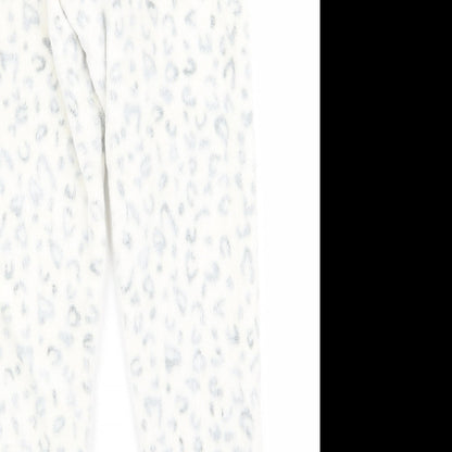 Preworn Girls White   Jogger Trousers Size 7 Years