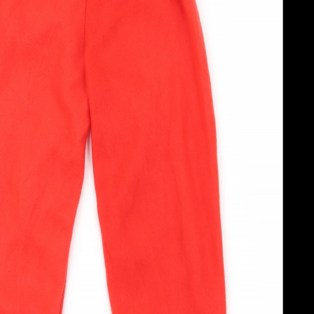 Preworn Boys Red   Snow Pants Trousers Size 3 Years - santa