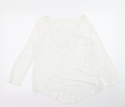 Preworn Womens White   Pullover Jumper Size M