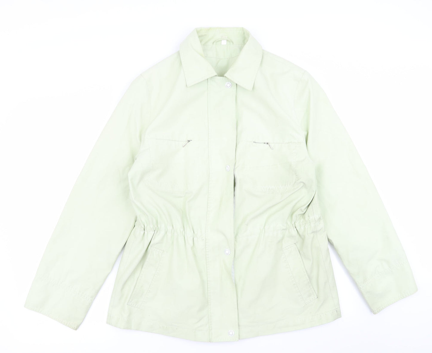 Womens UK Size 14 Preworn Green Overcoat