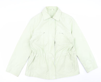 Womens UK Size 14 Preworn Green Overcoat