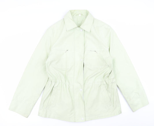 Womens UK Size 14 Preworn Green Overcoat
