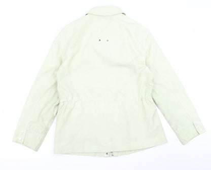 Womens UK Size 14 Preworn Green Overcoat