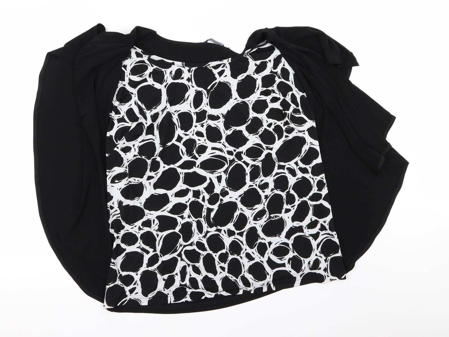 Womens UK Size 16 Preworn Black Basic T-Shirt