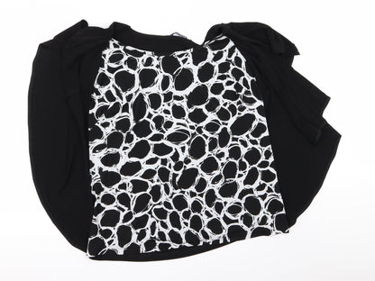 Womens UK Size 16 Preworn Black Basic T-Shirt