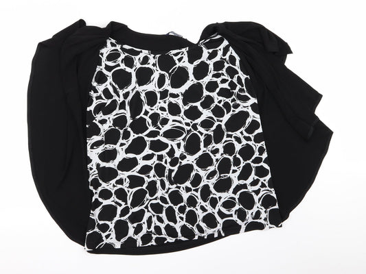 Womens UK Size 16 Preworn Black Basic T-Shirt