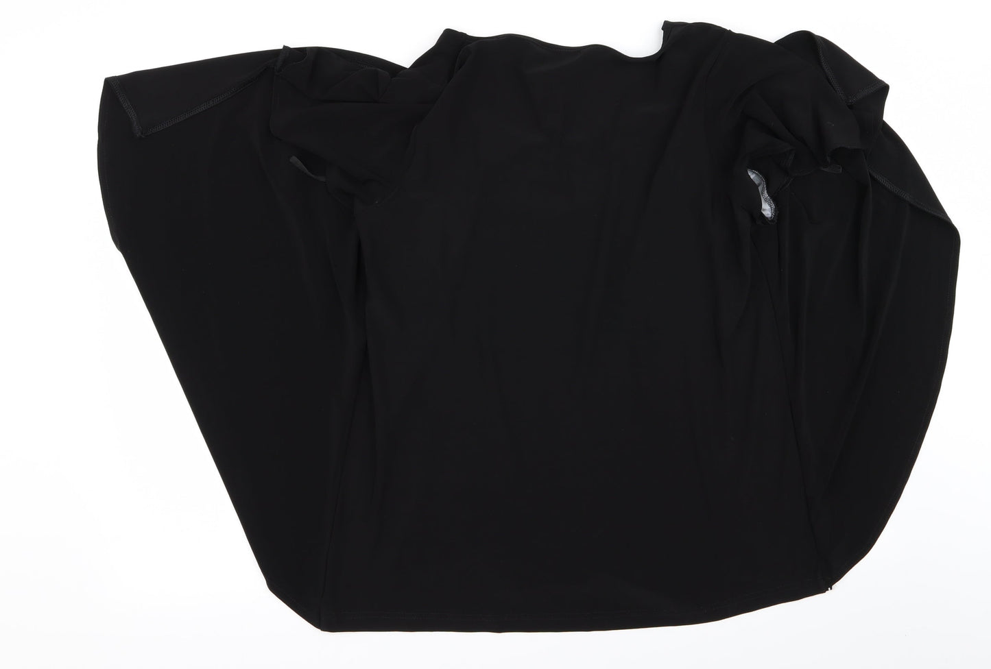 Womens UK Size 16 Preworn Black Basic T-Shirt