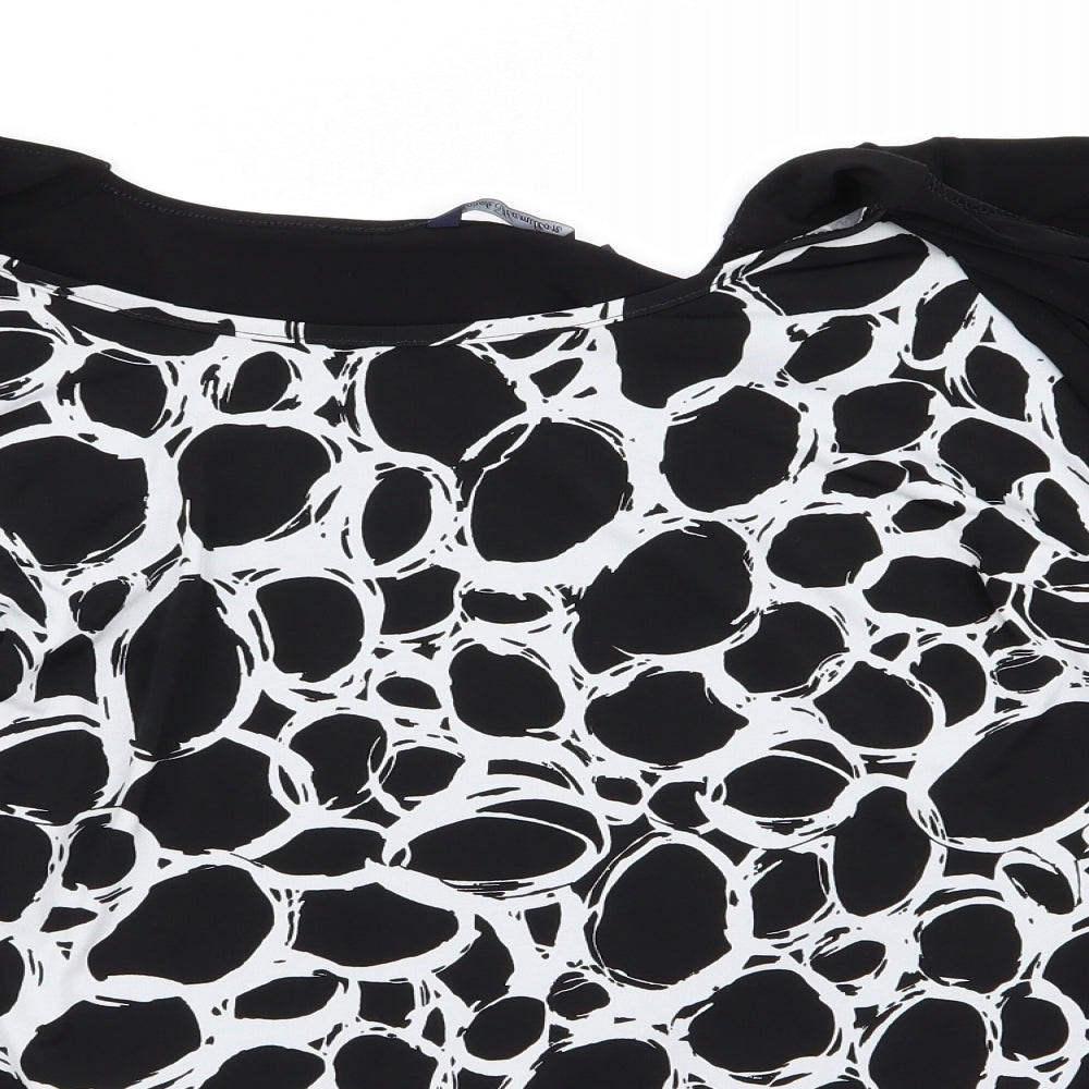 Womens UK Size 16 Preworn Black Basic T-Shirt