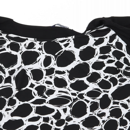 Womens UK Size 16 Preworn Black Basic T-Shirt