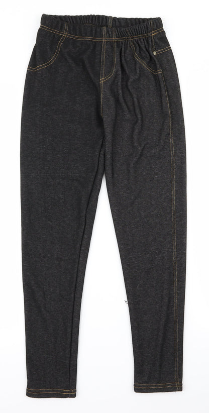 Womens UK Size M Preworn Regular Fit  Black Trousers
