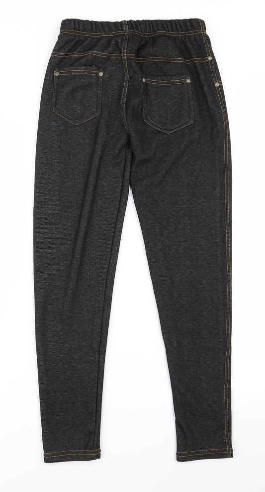 Womens UK Size M Preworn Regular Fit  Black Trousers