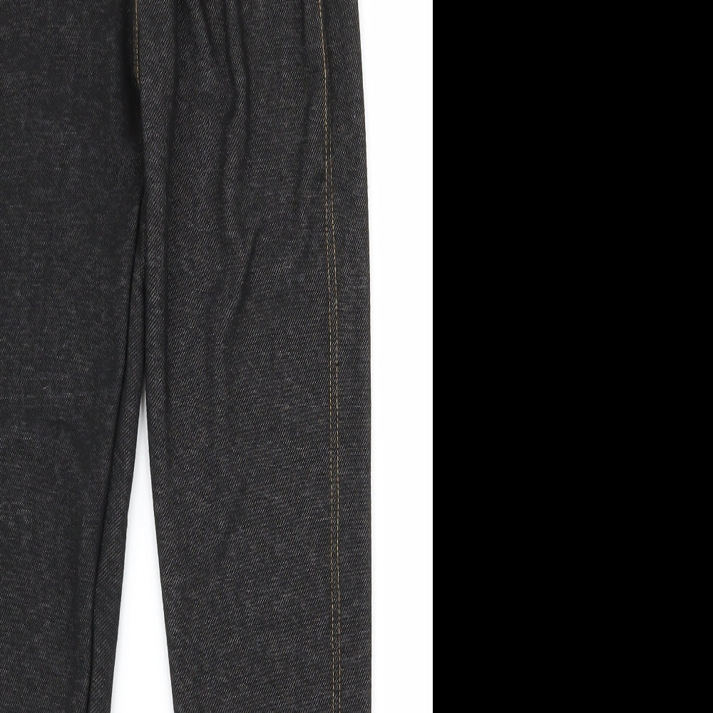 Womens UK Size M Preworn Regular Fit  Black Trousers