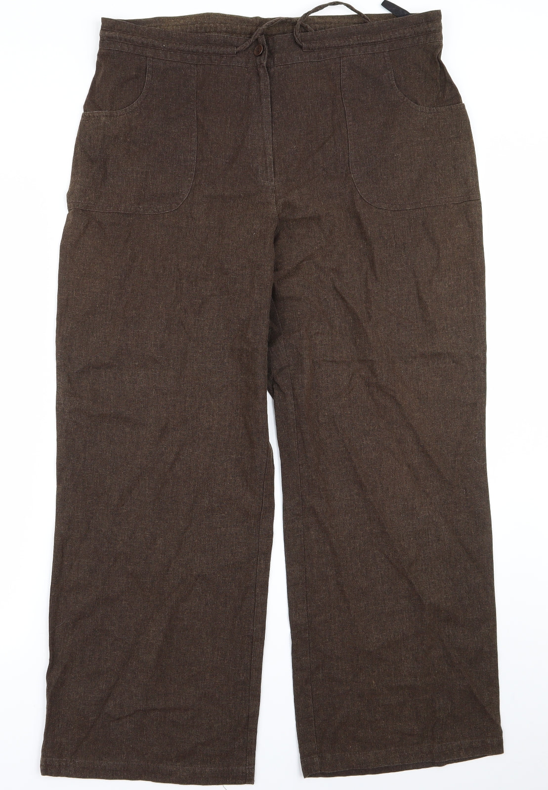 styl Womens Brown   Trousers  Size 18 L22 in