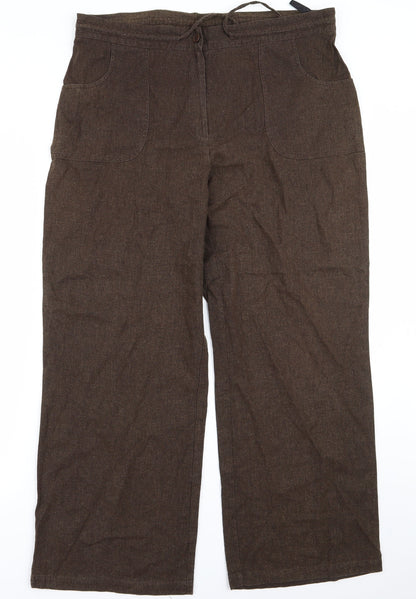 styl Womens Brown   Trousers  Size 18 L22 in