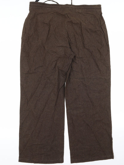 styl Womens Brown   Trousers  Size 18 L22 in