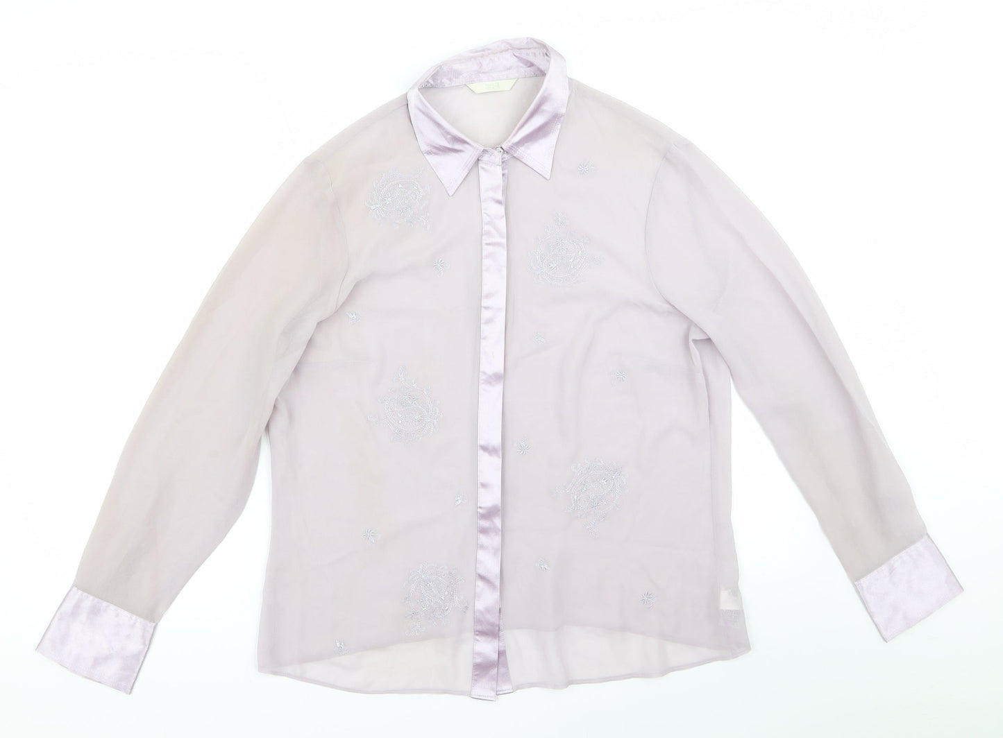 m&s Womens Purple   Basic Blouse Size 14