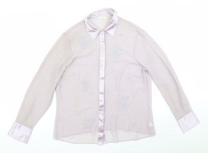 m&s Womens Purple   Basic Blouse Size 14