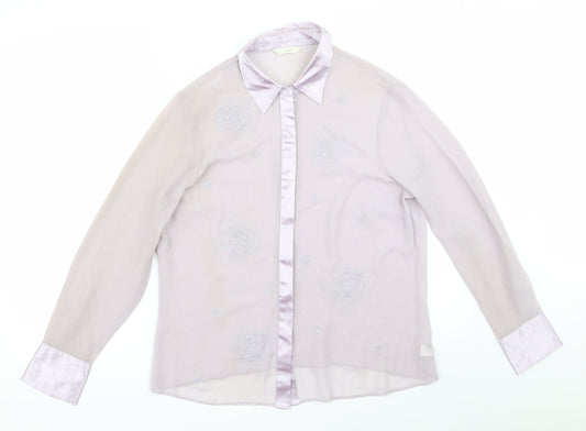 m&s Womens Purple   Basic Blouse Size 14