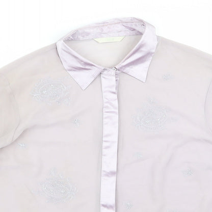 m&s Womens Purple   Basic Blouse Size 14