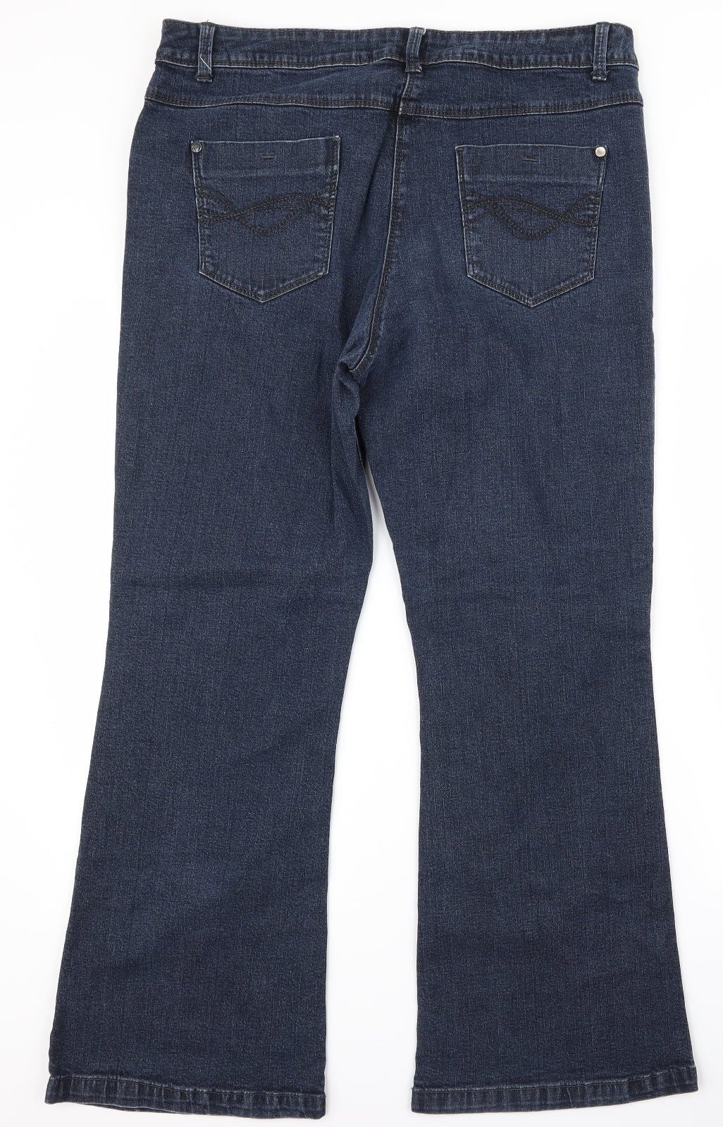 Womens UK Size 32 Preworn Regular Fit Bootcut Blue Jeans