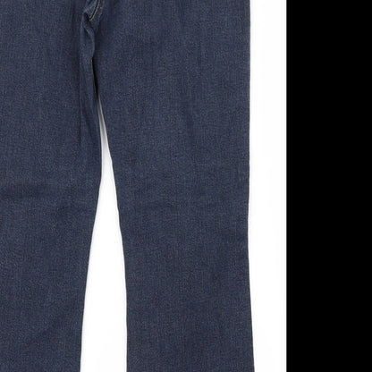 Womens UK Size 32 Preworn Regular Fit Bootcut Blue Jeans
