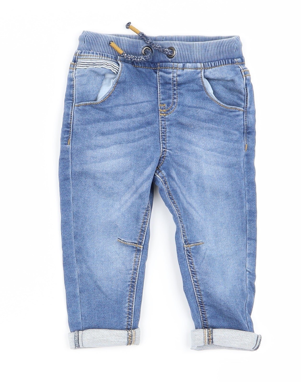 fred and flo Girls Blue   Bootcut Jeans Size 9 Months