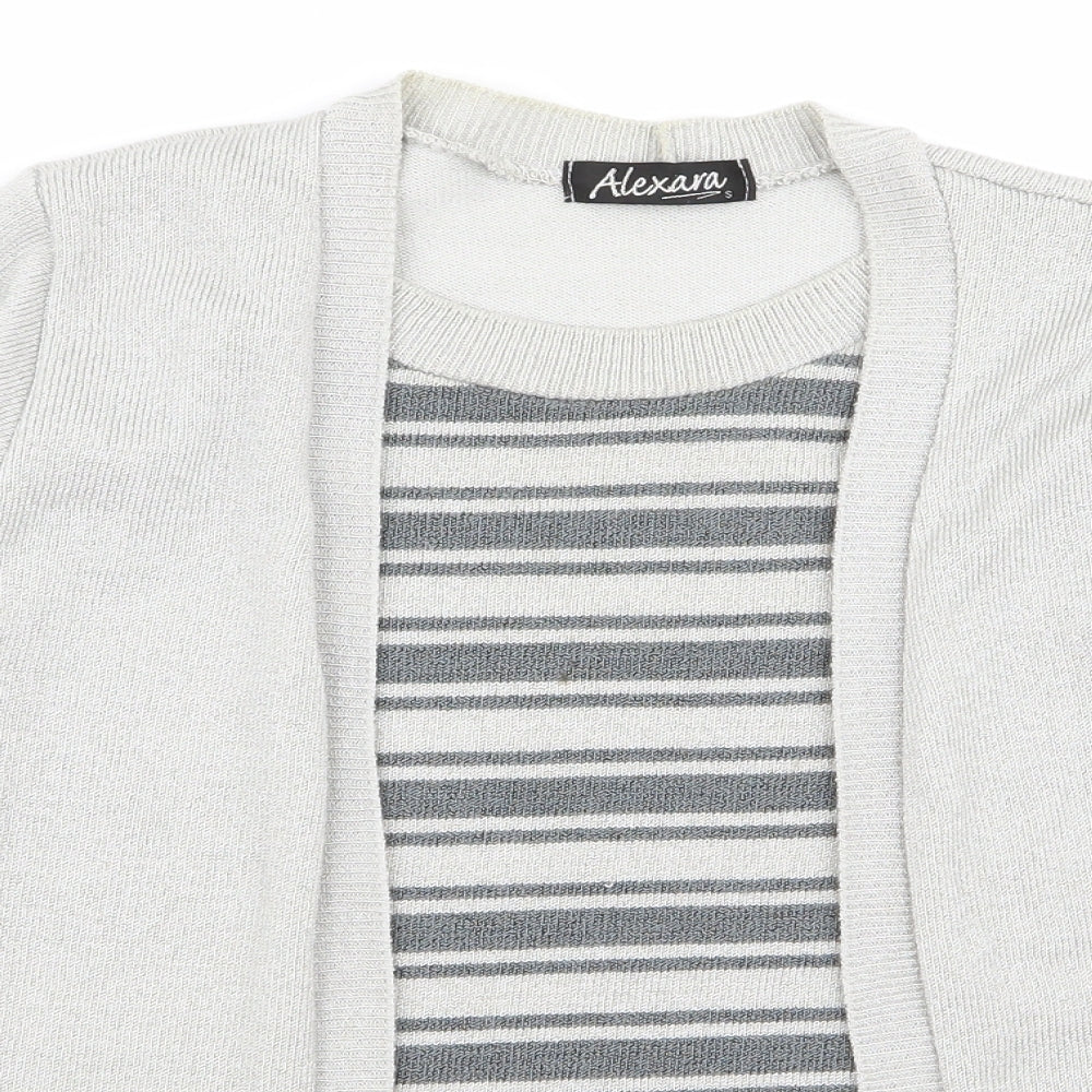 alexara Womens Grey   Cardigan Jumper Size S