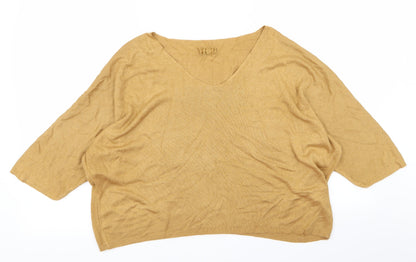 Preworn Womens Yellow   Cardigan Jumper Size M