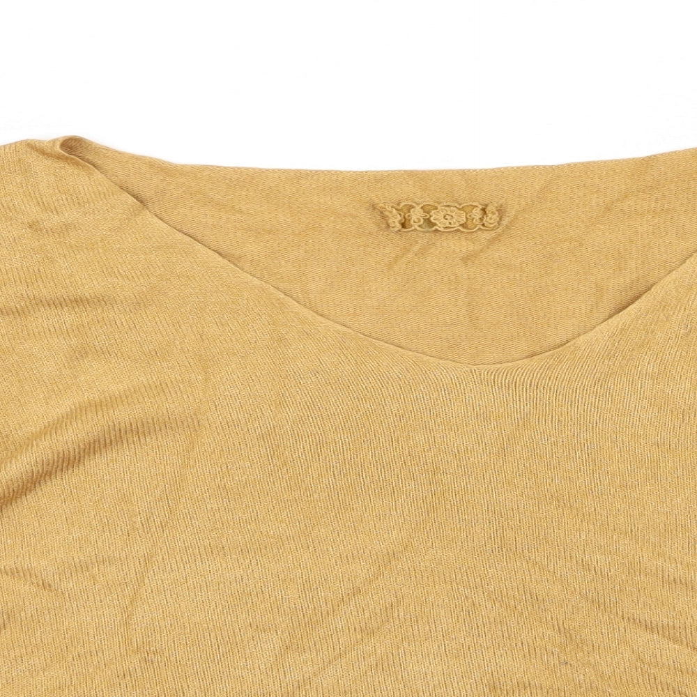 Preworn Womens Yellow   Cardigan Jumper Size M