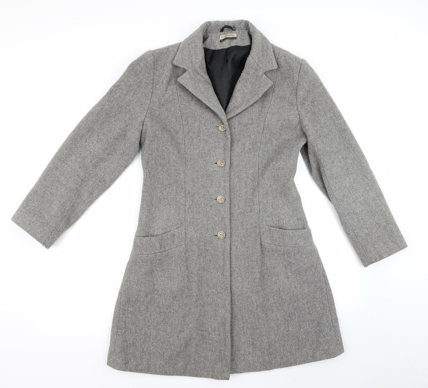 Clockhouse Womens Grey   Overcoat Jacket Size 10