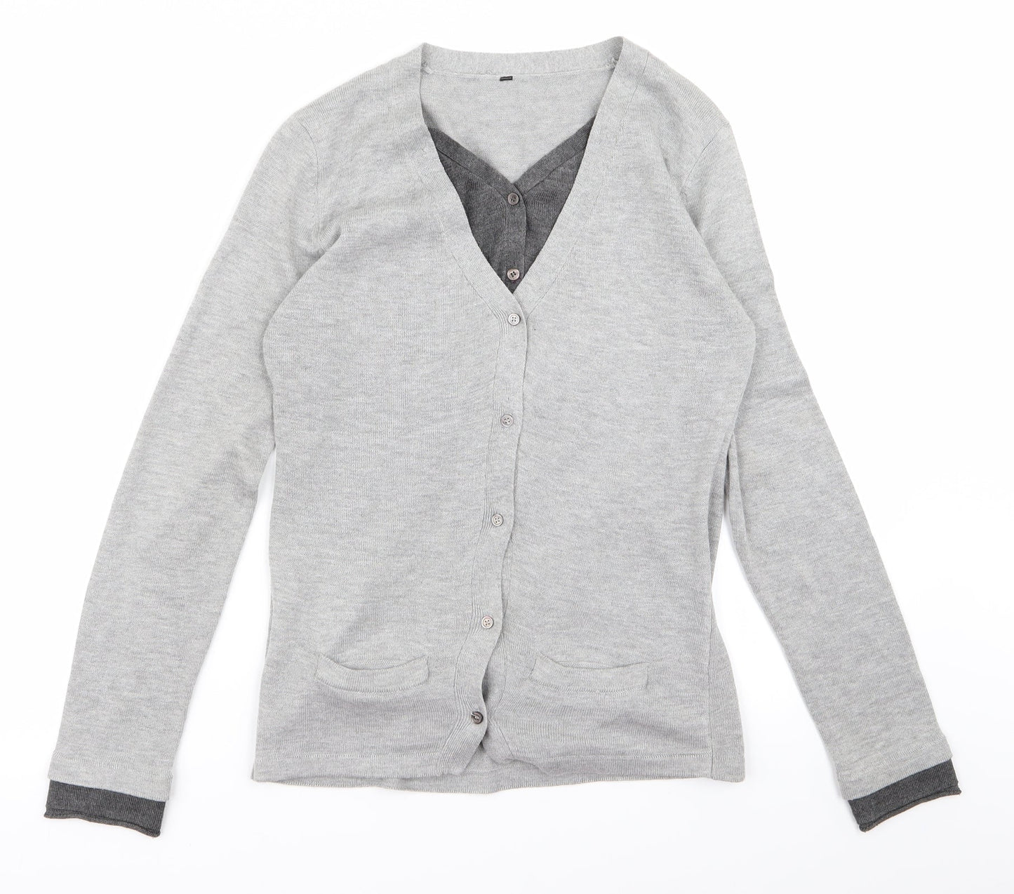 Preworn Womens Grey   Cardigan Jumper Size M