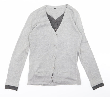 Preworn Womens Grey   Cardigan Jumper Size M