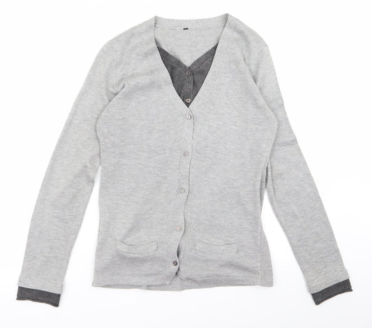 Preworn Womens Grey   Cardigan Jumper Size M